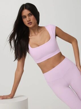 Vuori AllTheForm S/S Bra Orchid Whisper Size Small NEW